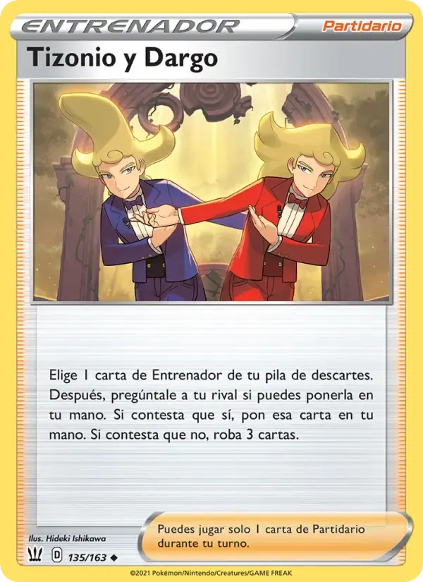 Tizonio y Dargo — Estilos de Combate 135 Spanish Pokémon card