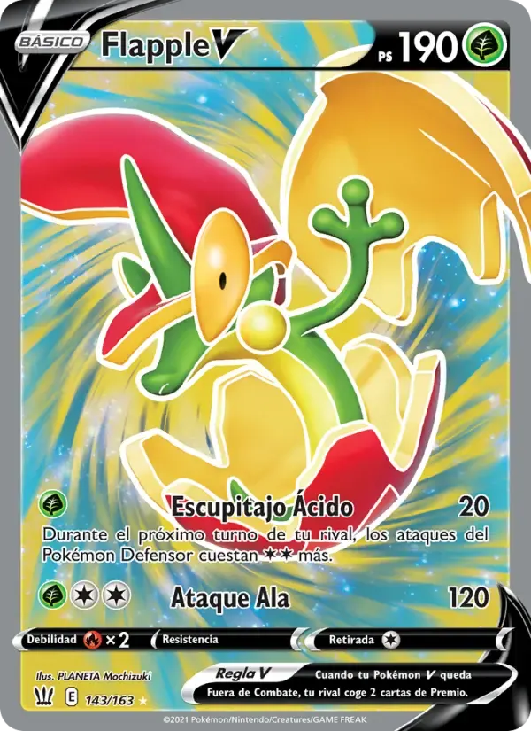 Flapple V — Estilos de Combate 143 Spanish Pokémon card
