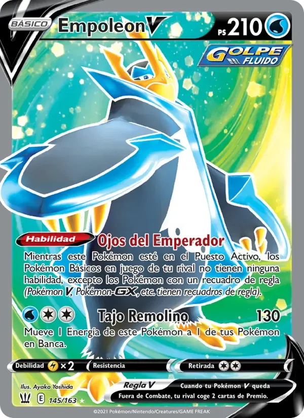 Empoleon V — Estilos de Combate 145 Spanish Pokémon card