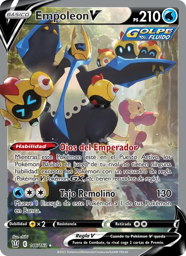 Empoleon V — Estilos de Combate 146 Spanish Pokémon card