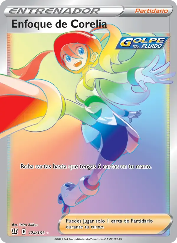 Enfoque de Corelia — Estilos de Combate 174 Spanish Pokémon card