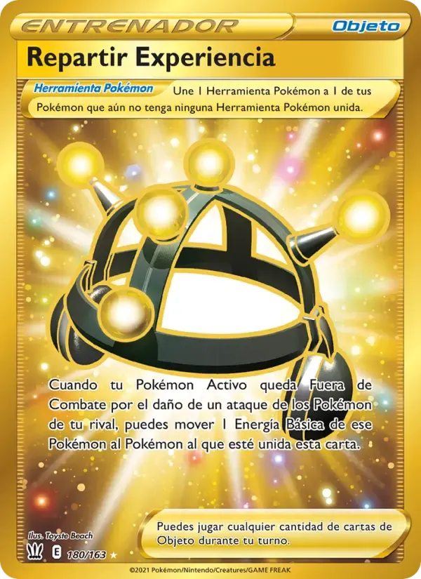 Repartir Exp — Estilos de Combate 180 Spanish Pokémon card