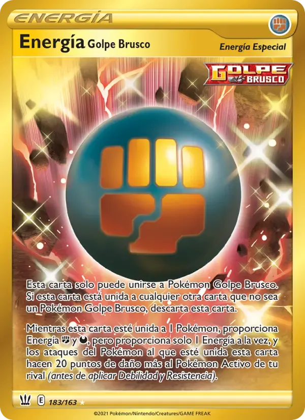 Energía Golpe Brusco — Estilos de Combate 183 Spanish Pokémon card
