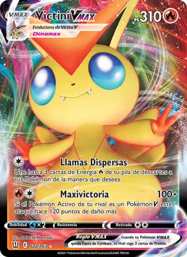 Victini VMAX — Estilos de Combate 22 Spanish Pokémon card