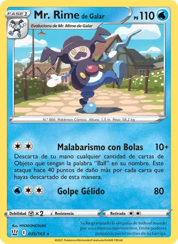 Mr. Rime de Galar — Estilos de Combate 35 Spanish Pokémon card