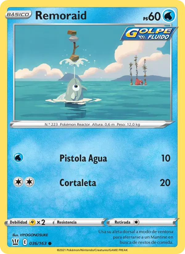 Remoraid — Estilos de Combate 36 Spanish Pokémon card