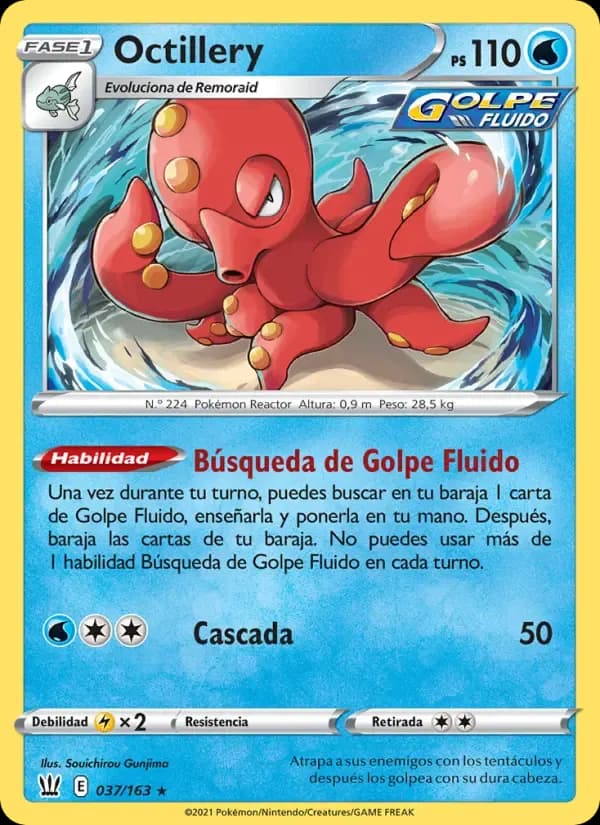 Octillery — Estilos de Combate 37 Spanish Pokémon card
