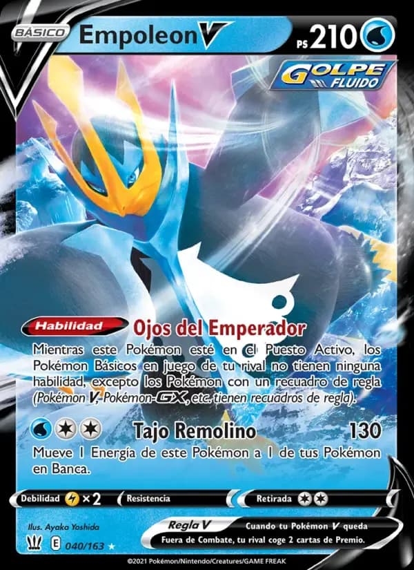 Empoleon V — Estilos de Combate 40 Spanish Pokémon card