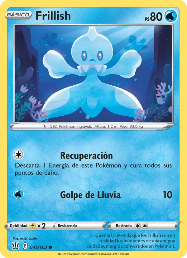 Frillish — Estilos de Combate 41 Spanish Pokémon card