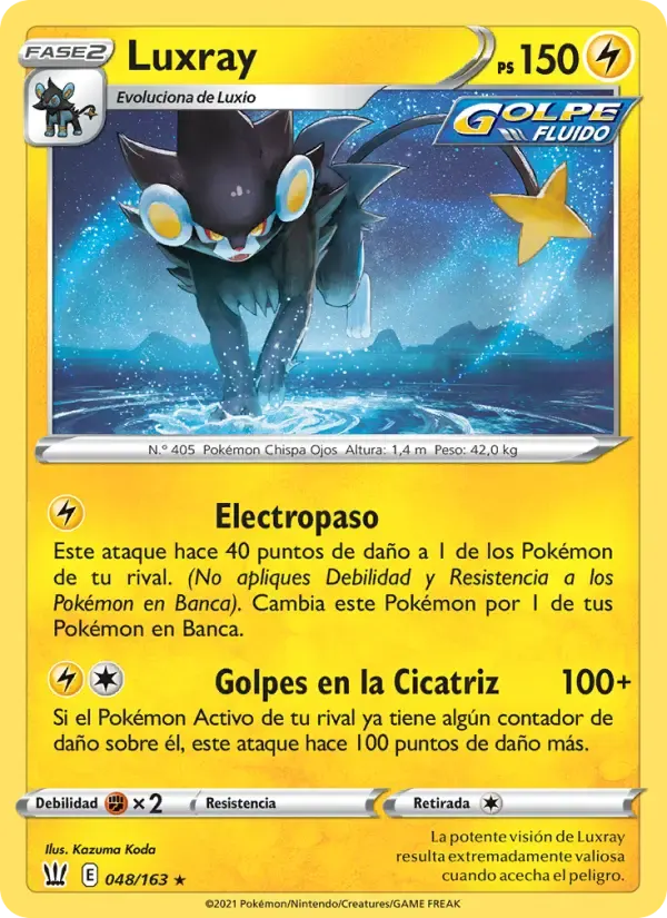 Luxray — Estilos de Combate 48 Spanish Pokémon card