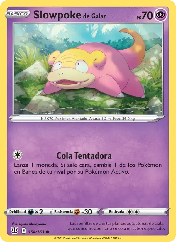 Slowpoke de Galar — Estilos de Combate 54 Spanish Pokémon card