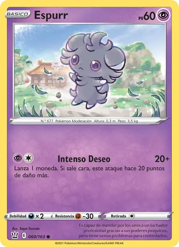 Espurr — Estilos de Combate 60 Spanish Pokémon card
