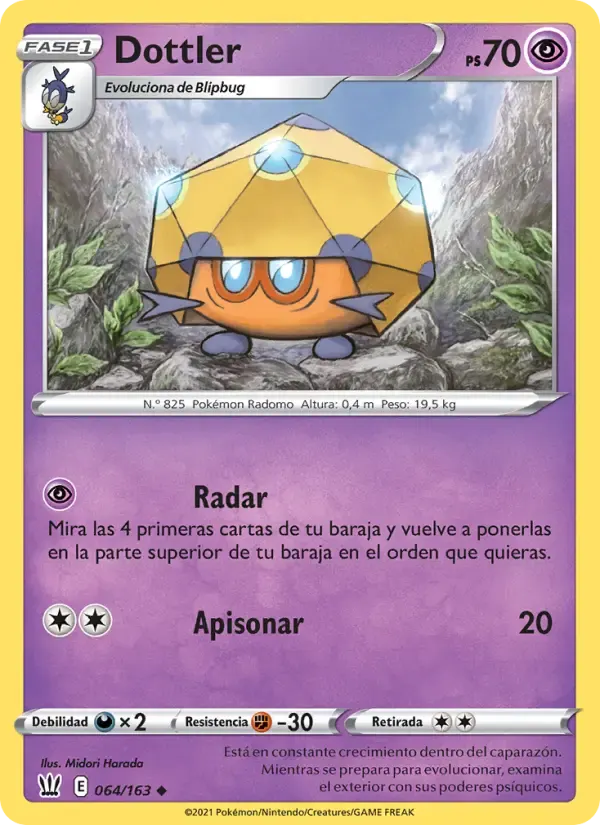 Dottler — Estilos de Combate 64 Spanish Pokémon card