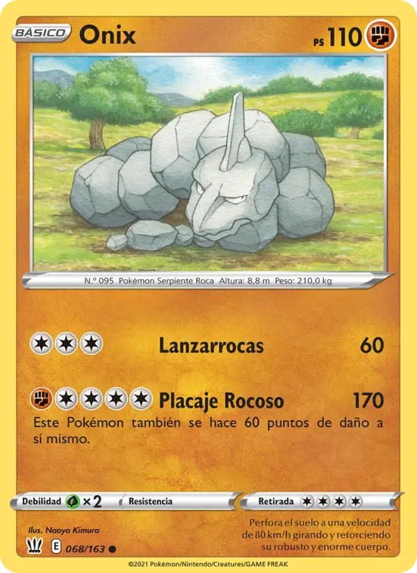 Onix — Estilos de Combate 68 Spanish Pokémon card