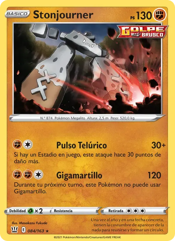 Stonjourner — Estilos de Combate 84 Spanish Pokémon card