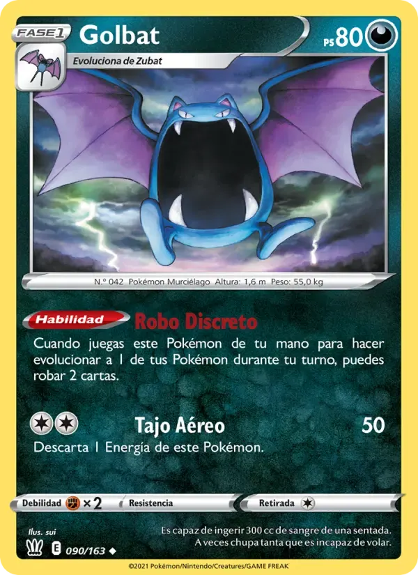 Golbat — Estilos de Combate 90 Spanish Pokémon card