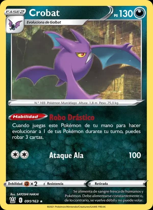 Crobat — Estilos de Combate 91 Spanish Pokémon card