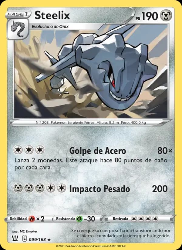 Steelix — Estilos de Combate 99 Spanish Pokémon card