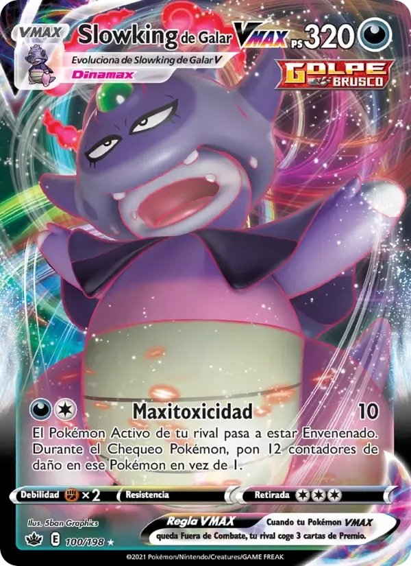 Slowking de Galar VMAX — Reinado Escalofriante 100 Spanish Pokémon card