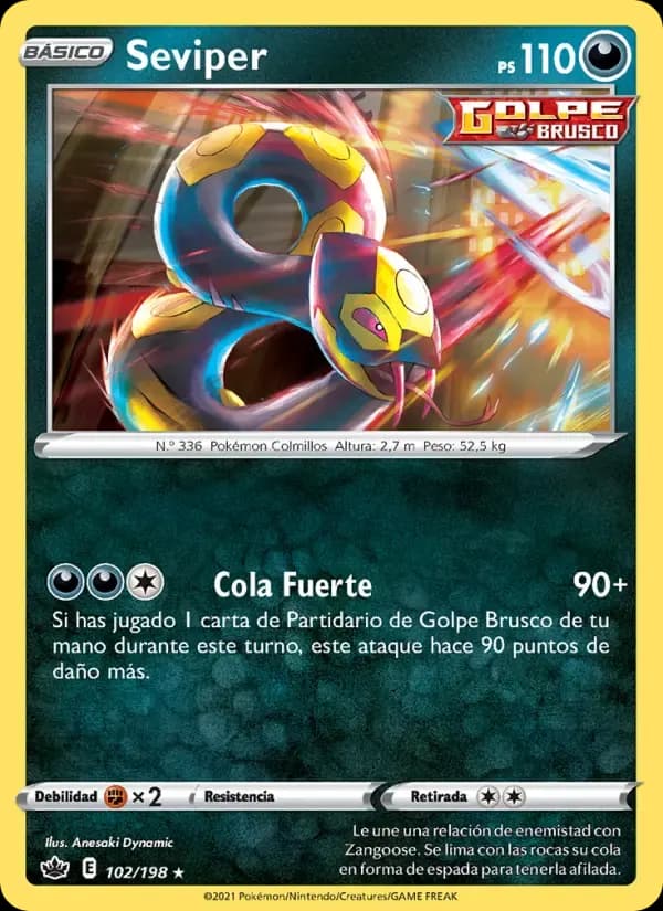 Seviper — Reinado Escalofriante 102 Spanish Pokémon card