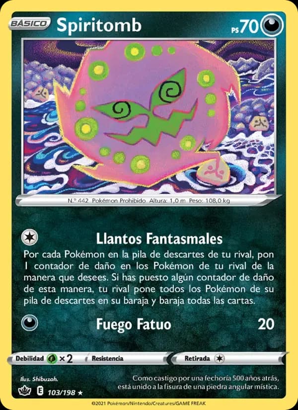 Spiritomb — Reinado Escalofriante 103 Spanish Pokémon card