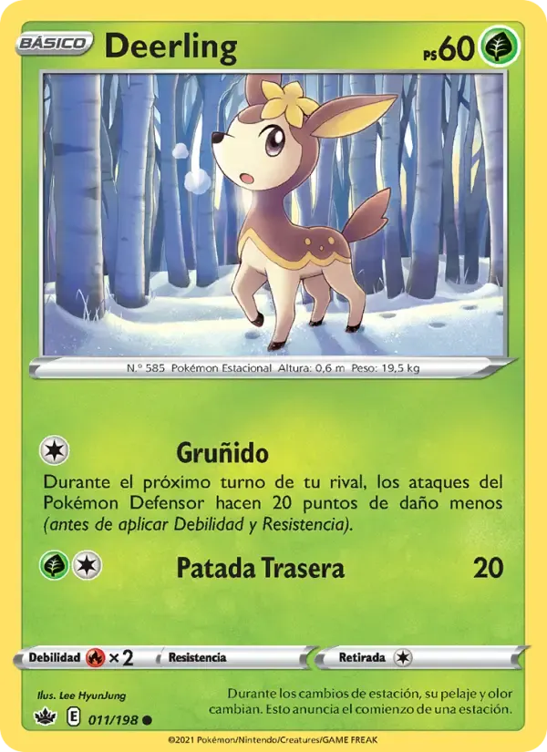 Deerling — Reinado Escalofriante 11 Spanish Pokémon card