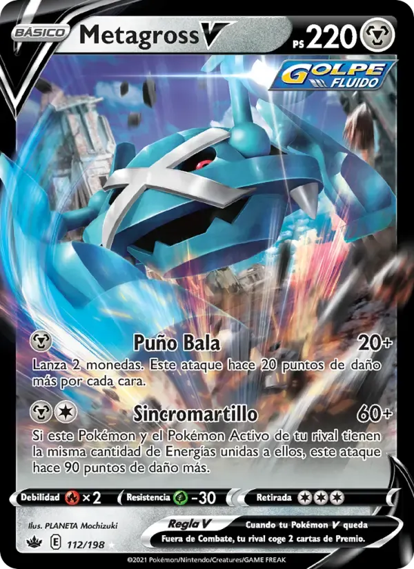 Metagross V — Reinado Escalofriante 112 Spanish Pokémon card