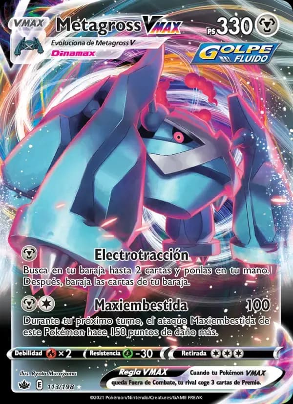 Metagross VMAX — Reinado Escalofriante 113 Spanish Pokémon card