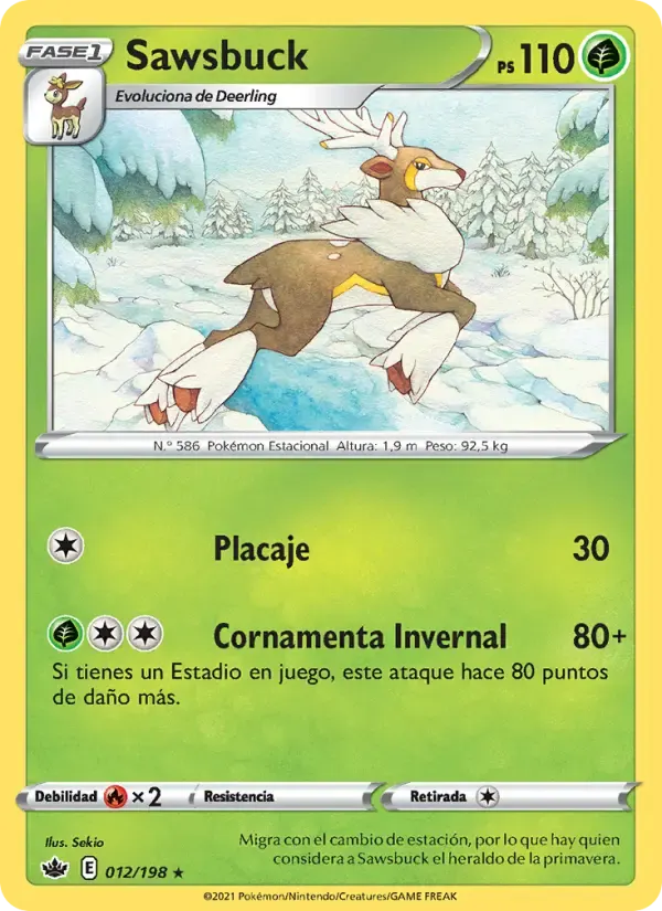 Sawsbuck — Reinado Escalofriante 12 Spanish Pokémon card