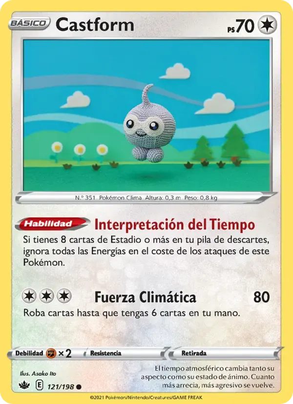 Castform — Reinado Escalofriante 121 Spanish Pokémon card