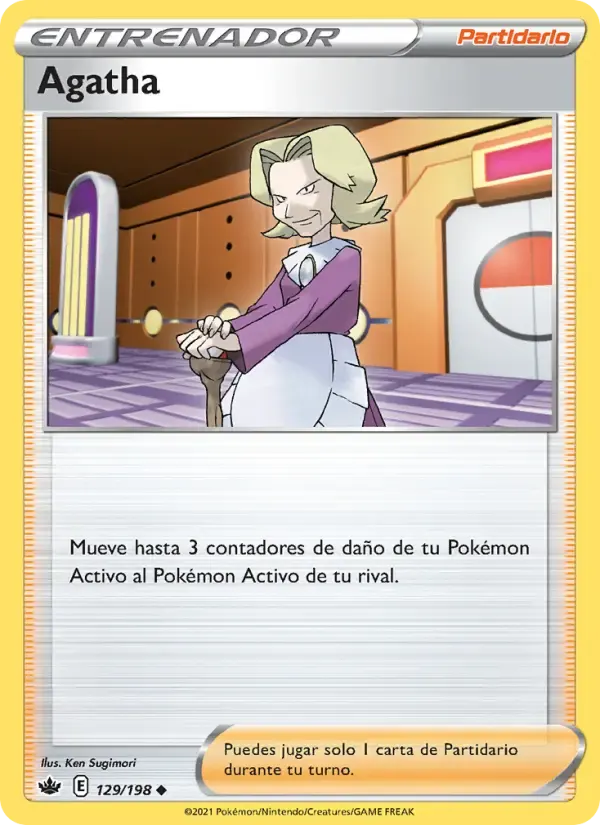 Agatha — Reinado Escalofriante 129 Spanish Pokémon card