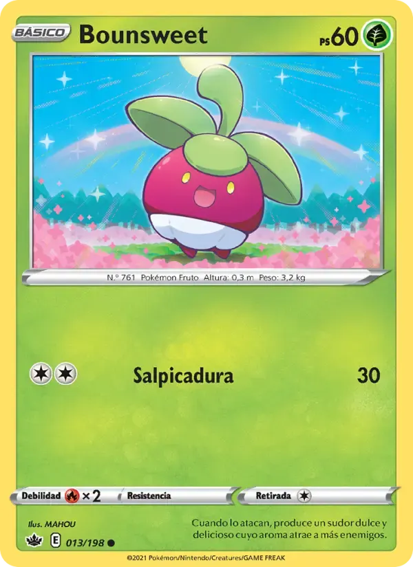 Bounsweet — Reinado Escalofriante 13 Spanish Pokémon card