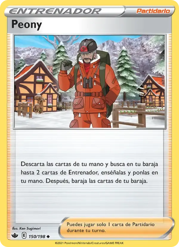 Peony — Reinado Escalofriante 150 Spanish Pokémon card