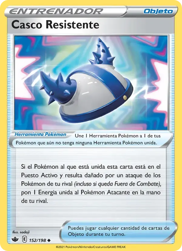 Casco Resistente — Reinado Escalofriante 152 Spanish Pokémon card