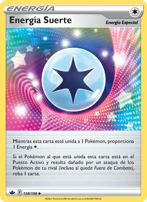 Energía Suerte — Reinado Escalofriante 158 Spanish Pokémon card