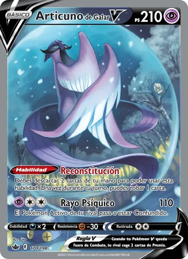 Articuno de Galar V — Reinado Escalofriante 170 Spanish Pokémon card