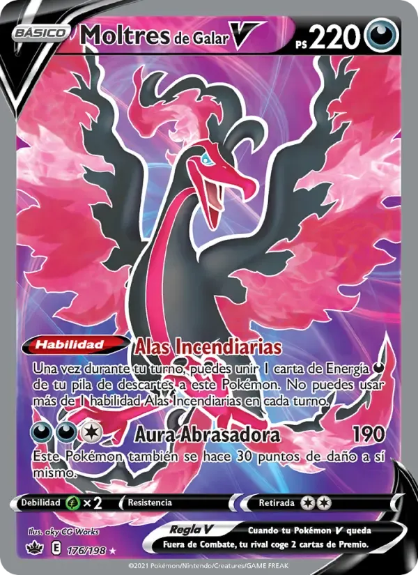 Moltres de Galar V — Reinado Escalofriante 176 Spanish Pokémon card