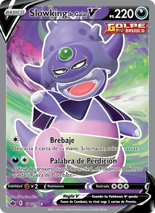 Slowking de Galar V — Reinado Escalofriante 178 Spanish Pokémon card