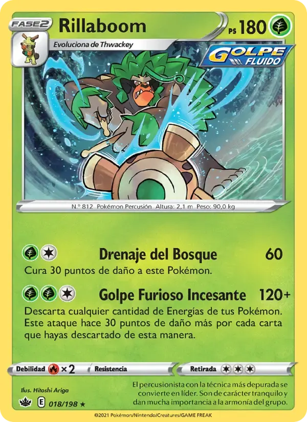 Rillaboom — Reinado Escalofriante 18 Spanish Pokémon card
