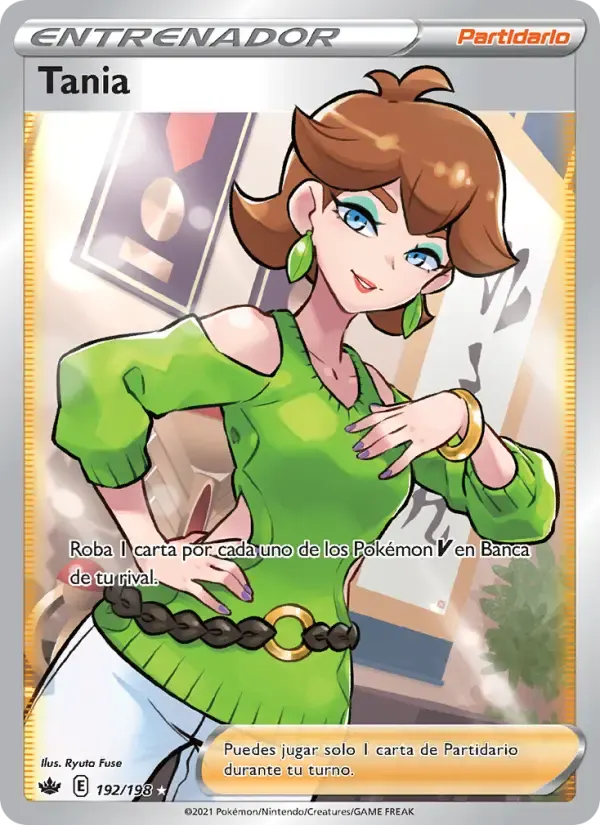 Tania — Reinado Escalofriante 192 Spanish Pokémon card