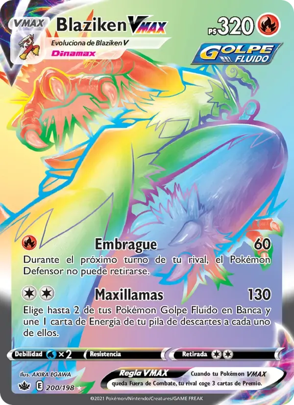 Blaziken VMAX — Reinado Escalofriante 200 Spanish Pokémon card