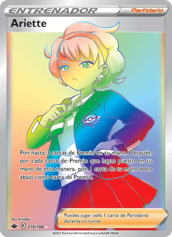 Ariette — Reinado Escalofriante 219 Spanish Pokémon card
