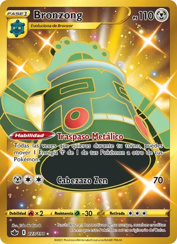 Bronzong — Reinado Escalofriante 223 Spanish Pokémon card