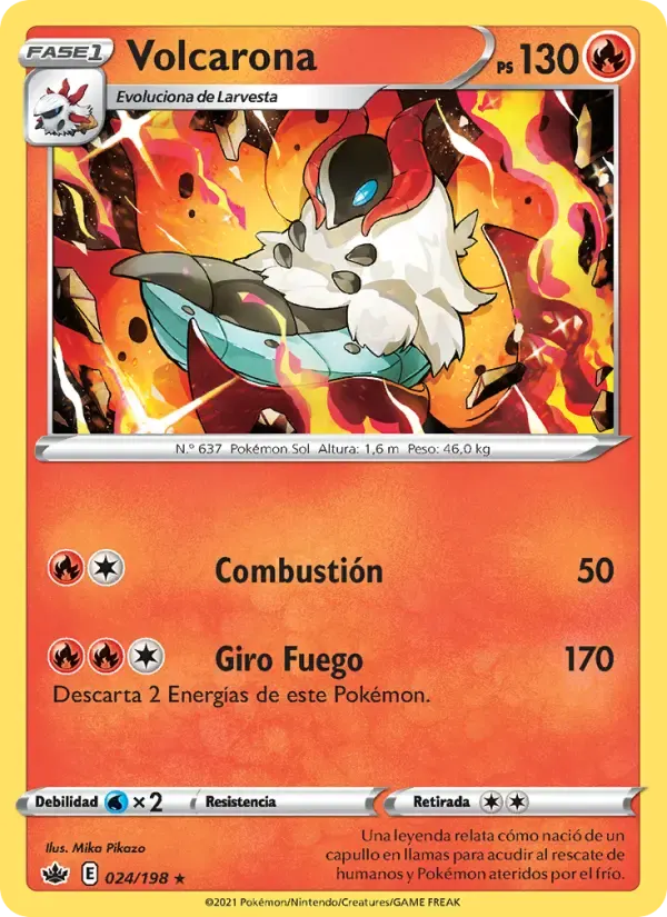 Volcarona — Reinado Escalofriante 24 Spanish Pokémon card