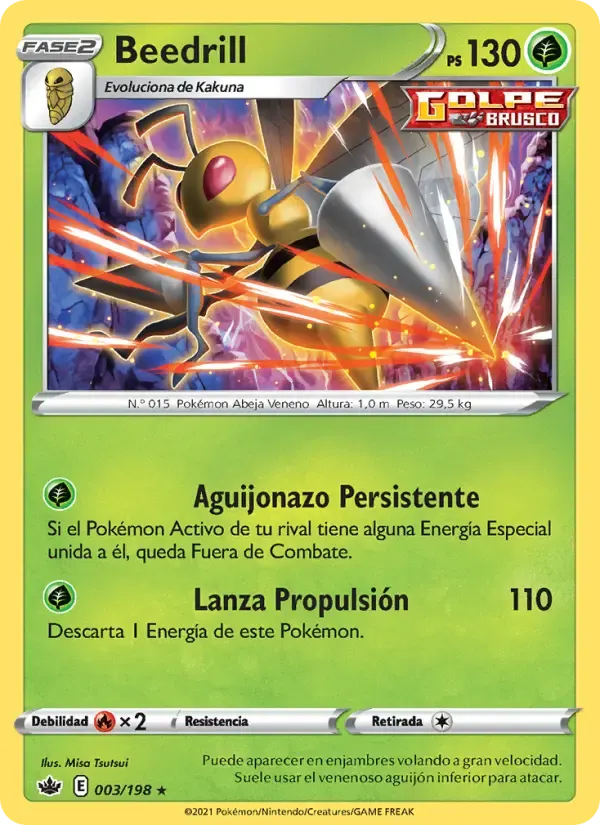 Beedrill — Reinado Escalofriante 3 Spanish Pokémon card