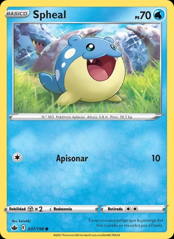 Spheal — Reinado Escalofriante 37 Spanish Pokémon card