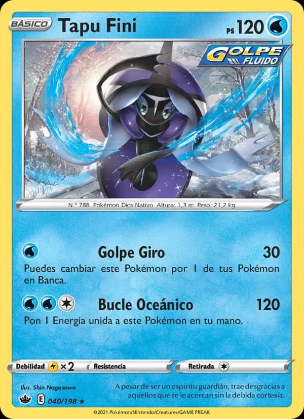 Tapu Fini — Reinado Escalofriante 40 Spanish Pokémon card