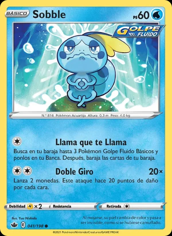 Sobble — Reinado Escalofriante 41 Spanish Pokémon card