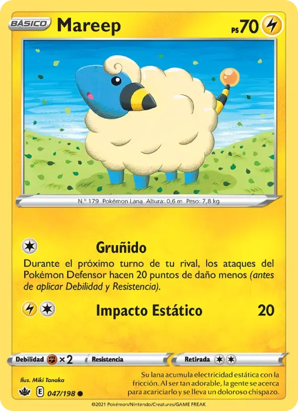Mareep — Reinado Escalofriante 47 Spanish Pokémon card