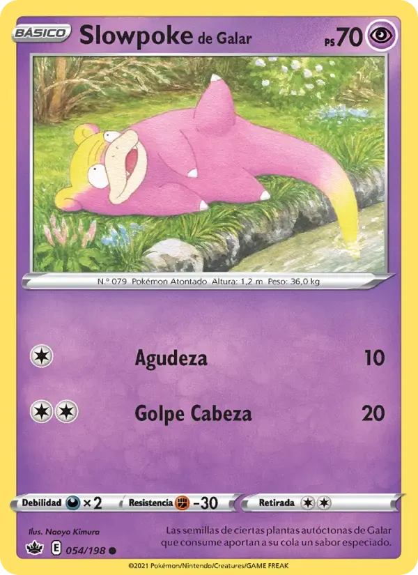 Slowpoke de Galar — Reinado Escalofriante 54 Spanish Pokémon card